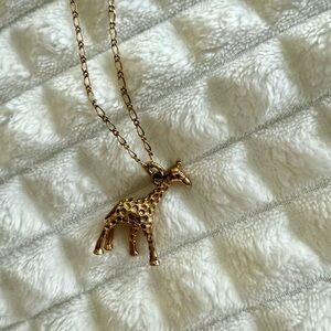 J. Crew Gold Giraffe Pendant Necklace